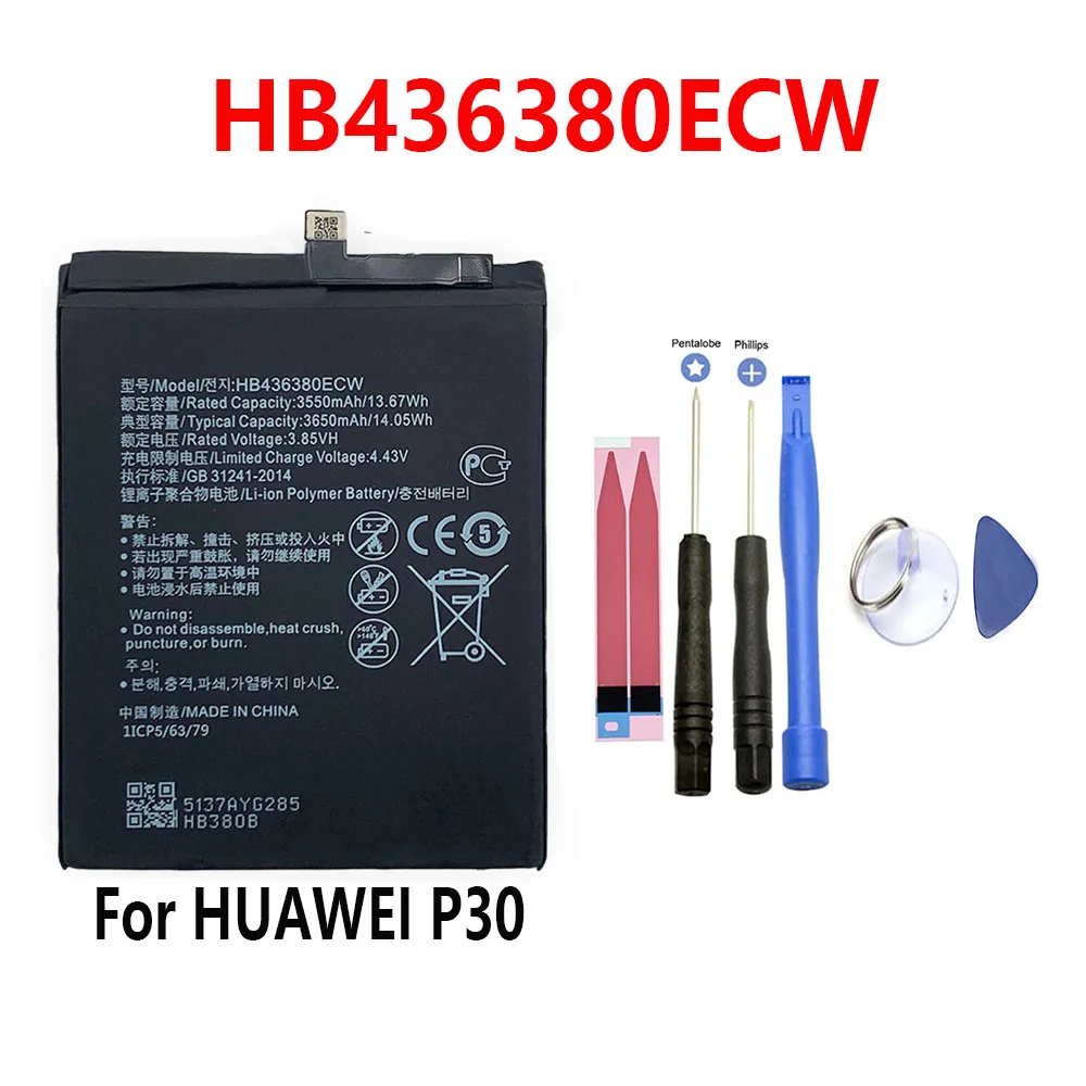 

HB436380ECW Battery For HUAWEI P30 ELE-L09 ELE-L29 ELE-AL00 ELE-TL00 Mobile Phone Batteries Battery+Free Tools