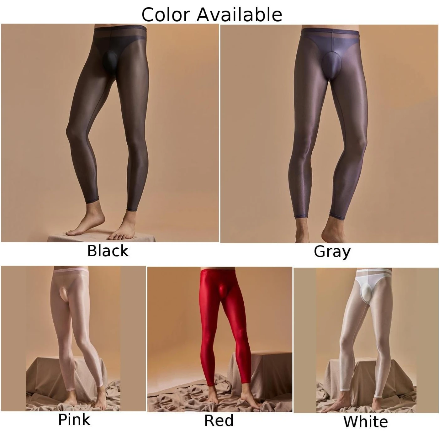 Men Seamless UltraThin Pantyhose Sheer Transparent Stockings Soft Elastic Tights See Through Bodysuit Breathable Slim Long Pants