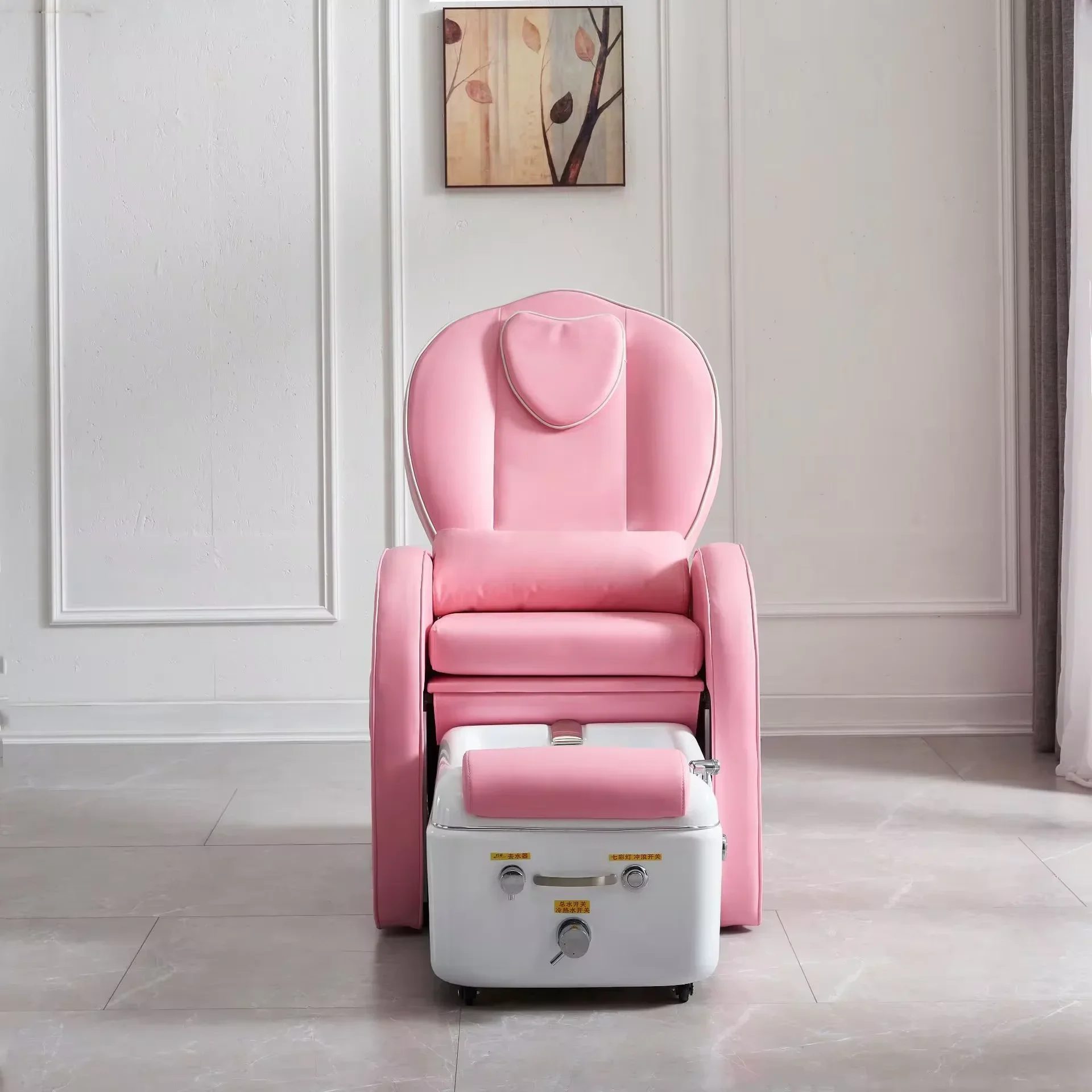 New Beauty pink salon chairs salon furniture salon chair Modern manicure Electric massage Pedicure chairs luxury pink sets