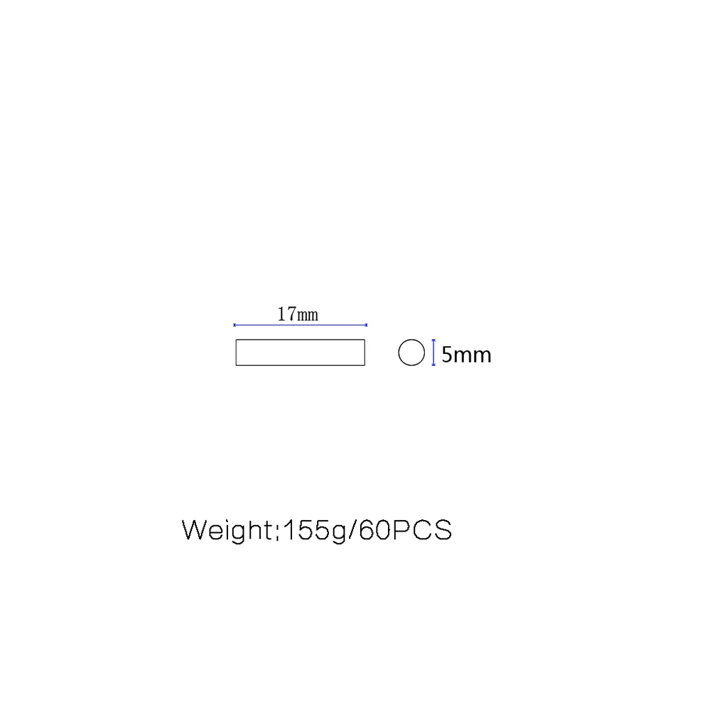 

60Pcs Double Pickup Core Metal Pole Slugs 5Mm Diameter Plated Hard Steel Sturdy Glossy for Electric Bass Guitar Humbucker DIY