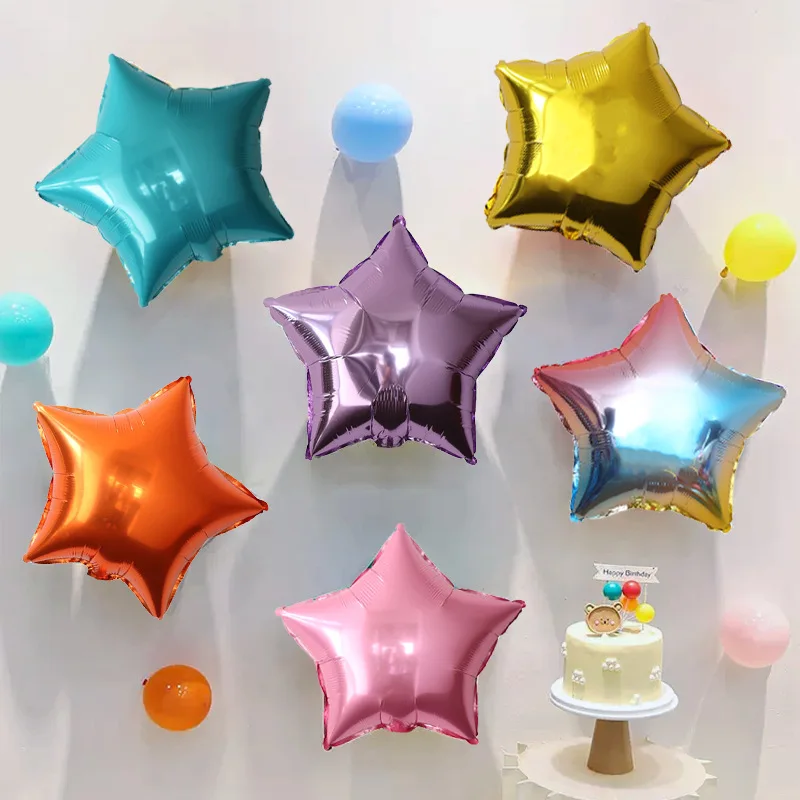 

New disposable party props happy birthday Mother's Day Father's Day wedding balloon arch multi-color five-pointed star balloon