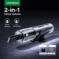 UGREEN-martillo de seguridad para coche, rompecristales de clase para ventana de coche, cortador de cinturón de seguridad de Escape de emergencia, Mini herramienta portátil de emergencia para coche