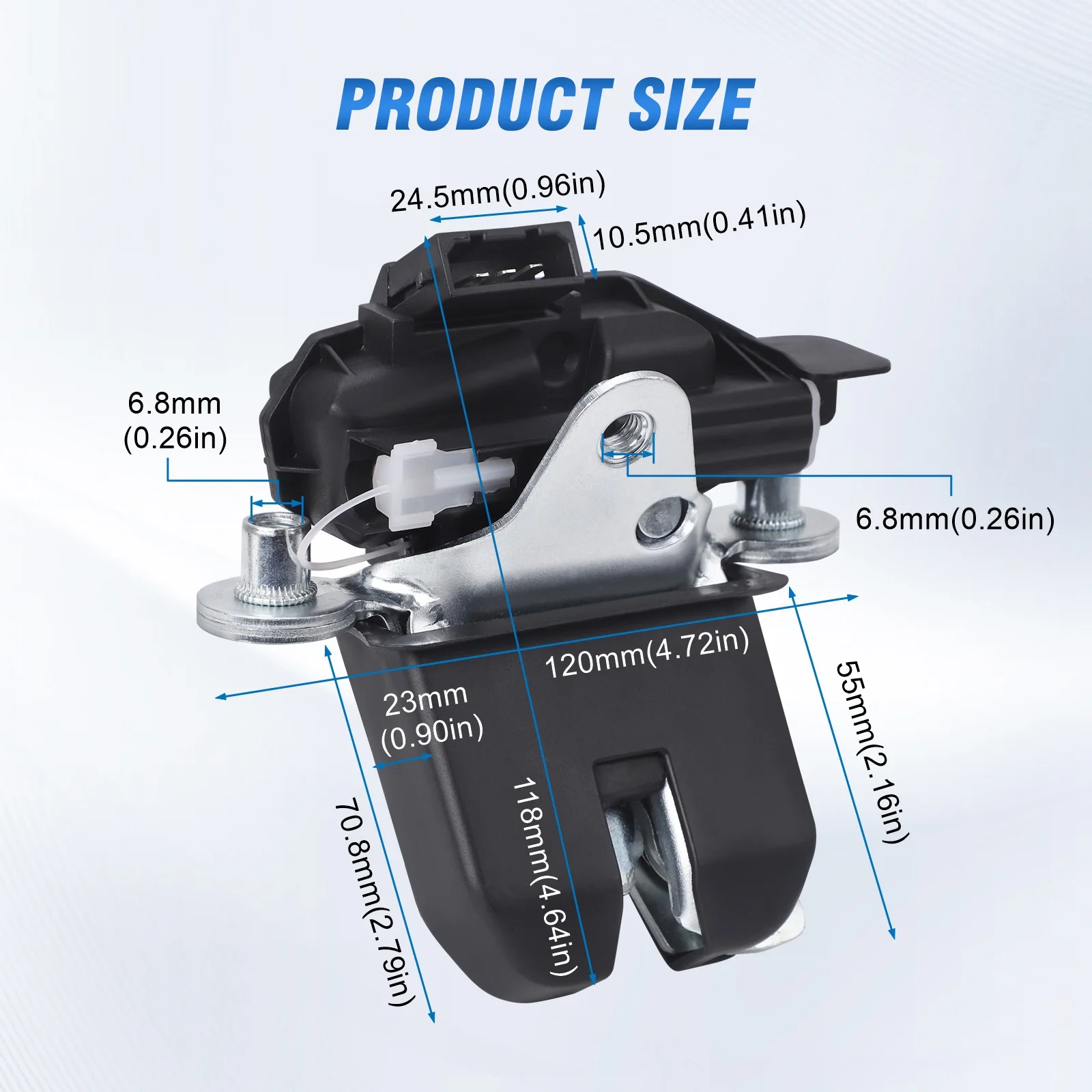 Tailgate Trunk Latch Mechanism Trunk Door Lock Actuator Fit for Skoda Fabia Roomster 2006-2015 5J0827501D 5J0827501B 5J0827501C 4
