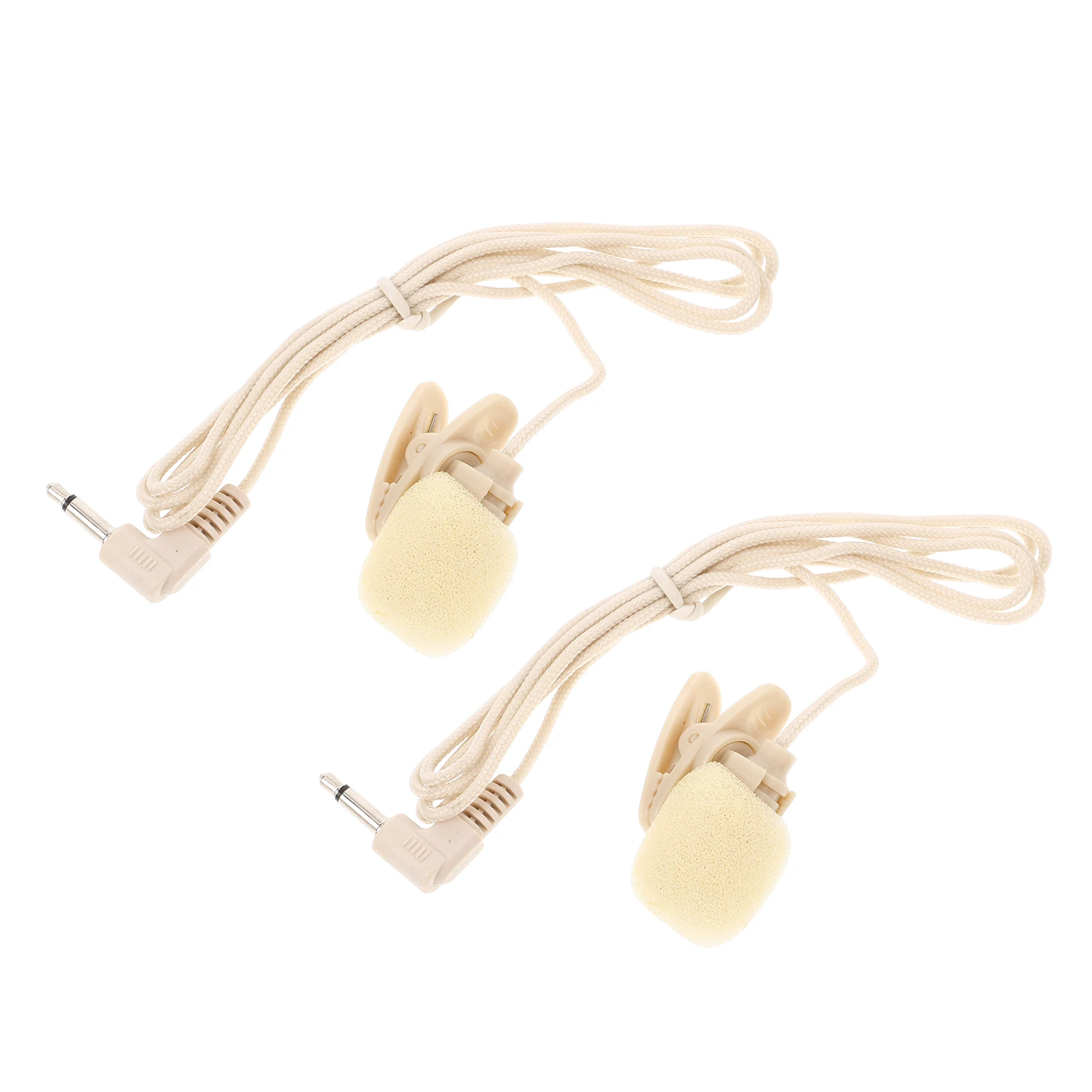 

2 Pcs Clip on Microphone 3.5mm Bend Head Portable Capacitor Mic for Recording Video Smartphones Tablets Computers Small Lavalier