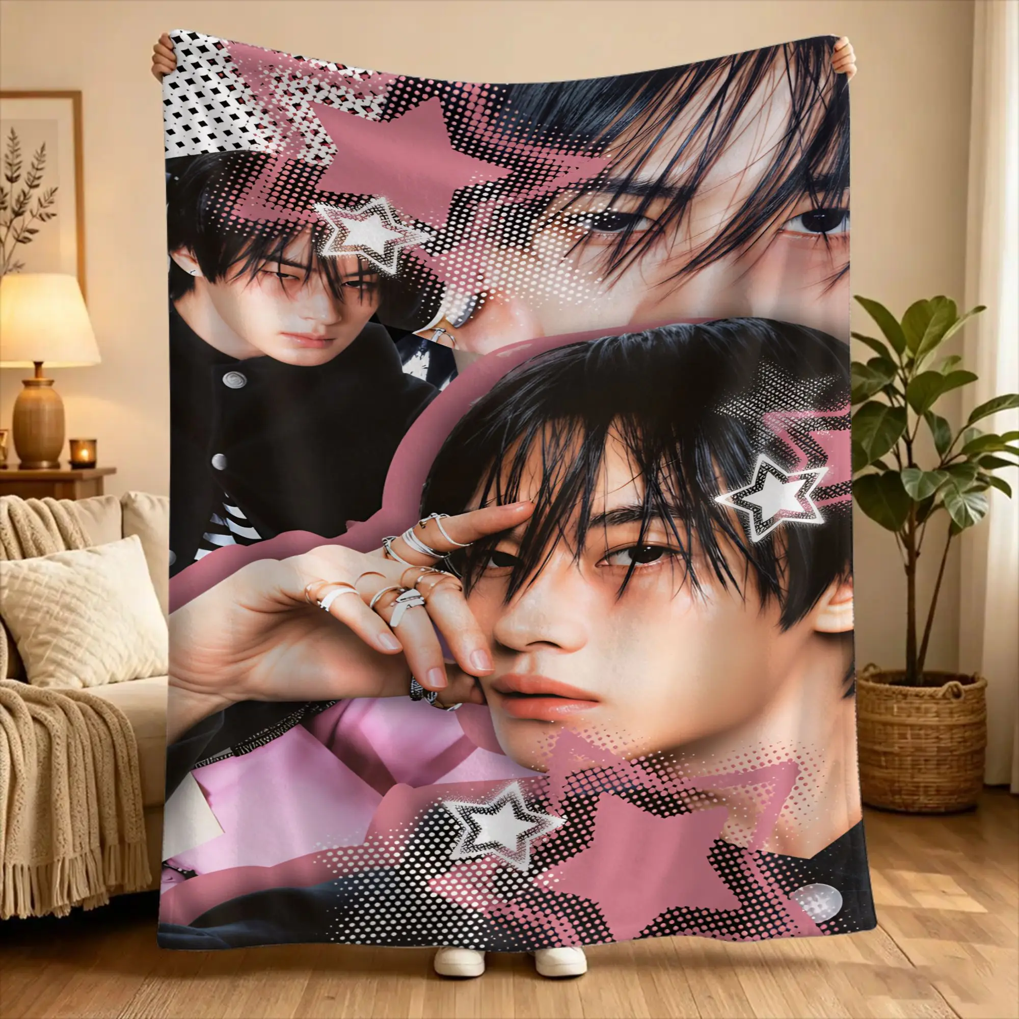 Warm Blankets Travel KPOP S-Strays Bedding Throws For kids  Flannel Bedspread For Couch Bed Funny Sofa Bed Cover
