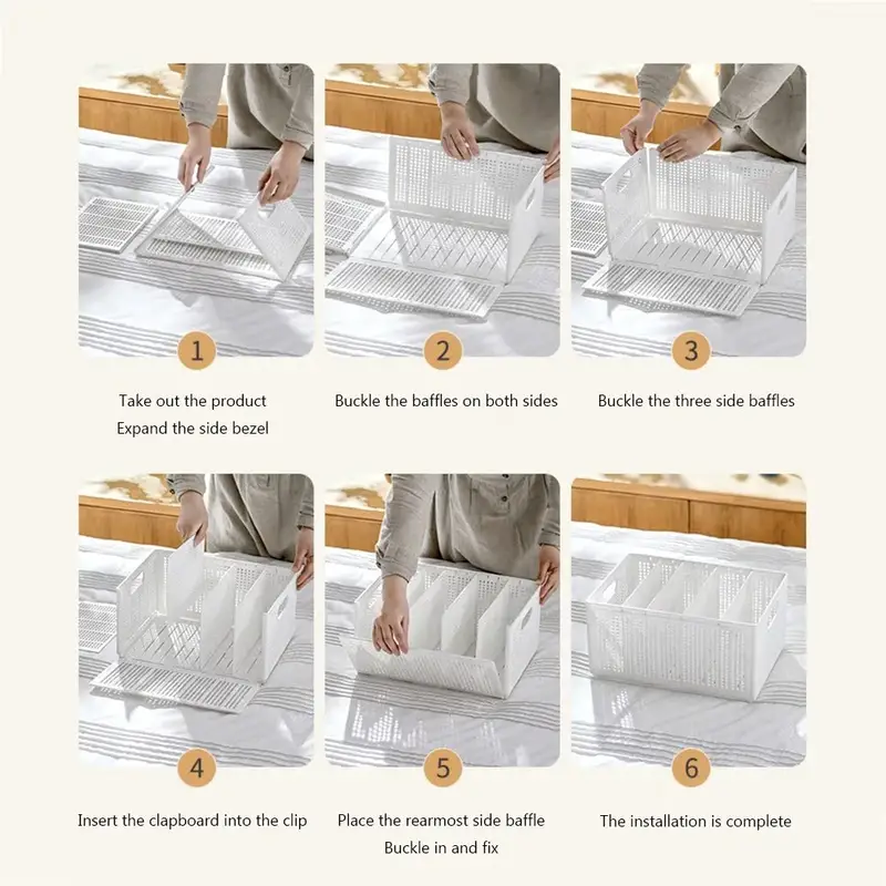 Foldable Clothes Storage Box for Wardrobe Closet, Underwear Organizer Drawer Dividers, Space-Saving Jeans Container - Image 6