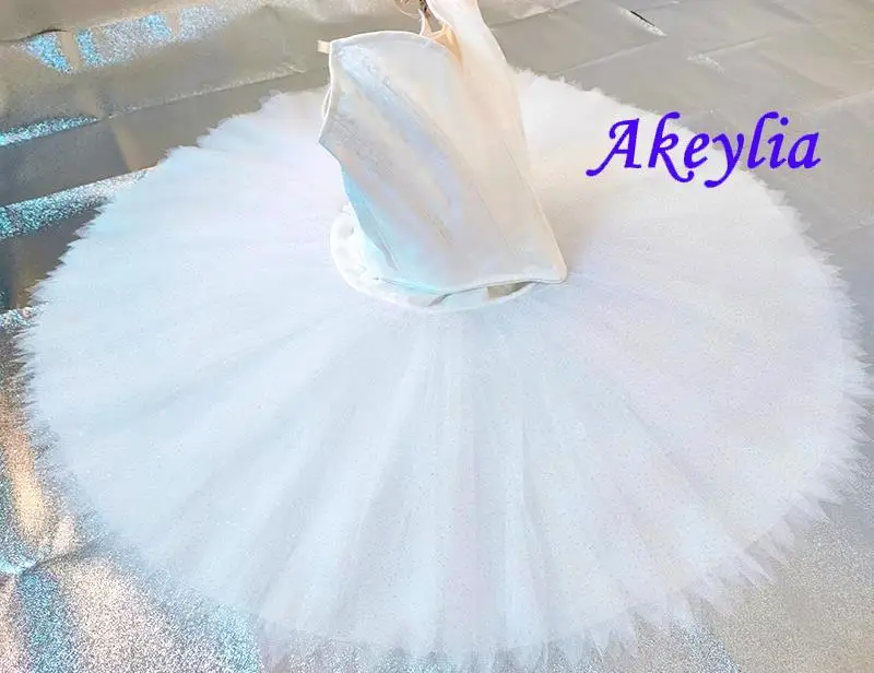 High quality ballet tutu professional white Split without decoration pancake tutu ballet classical No elasticity 11 layers 0456