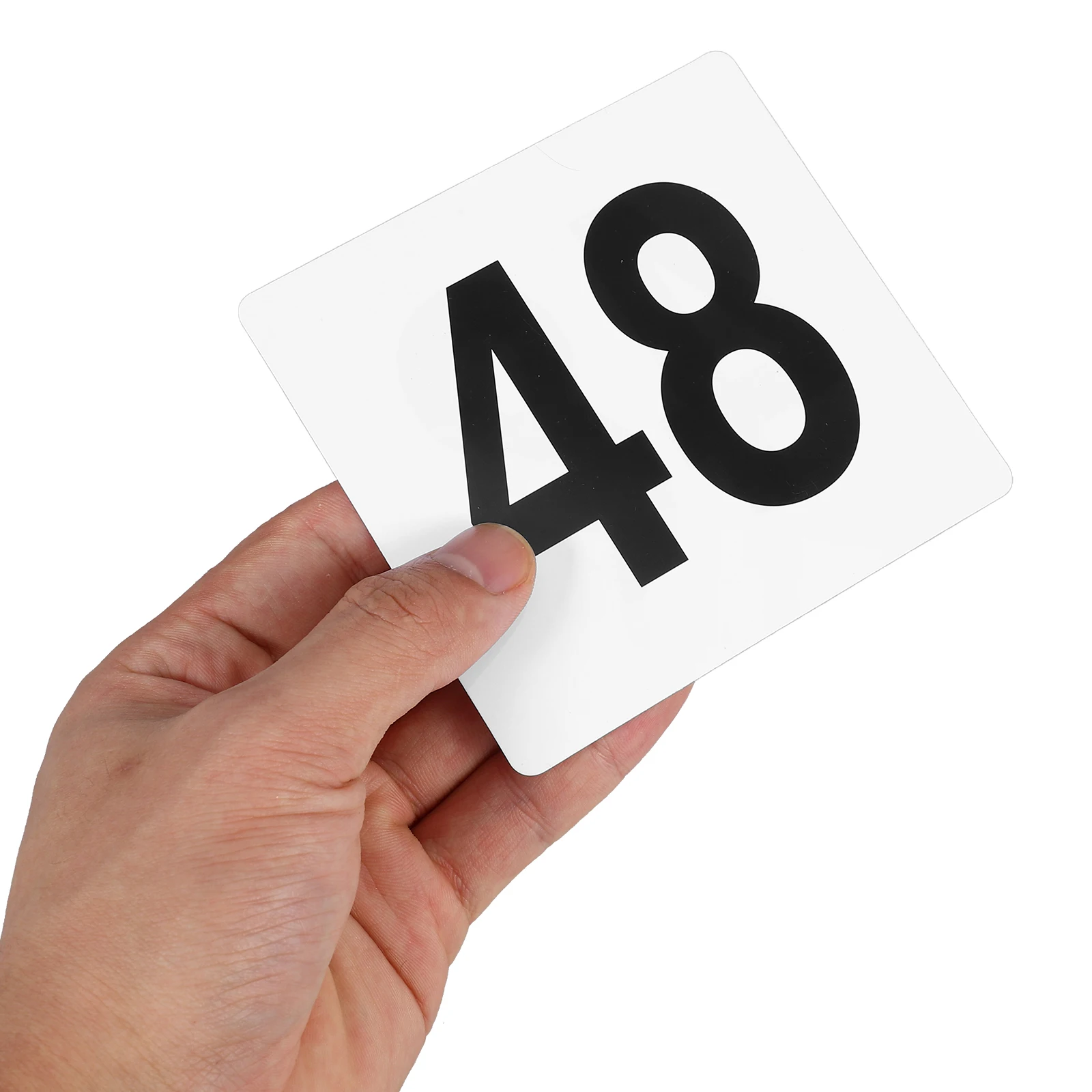 

50pcs Table Number Cards 95X100mm PVC Wedding Restaurant Cafe Seating Signs Material Easy Identification Versatile Use