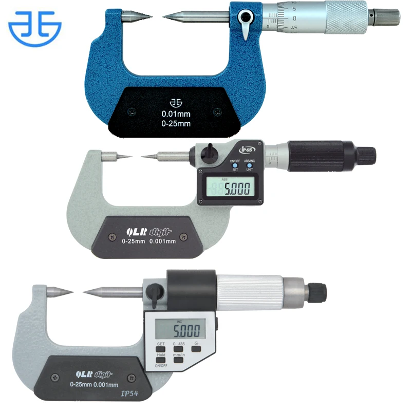 XiBei Point Micrometers 0-25mm 25-50mm 50-75mm 342-251 Carbide measuring faces thickness Ideal tool for measuring drill web