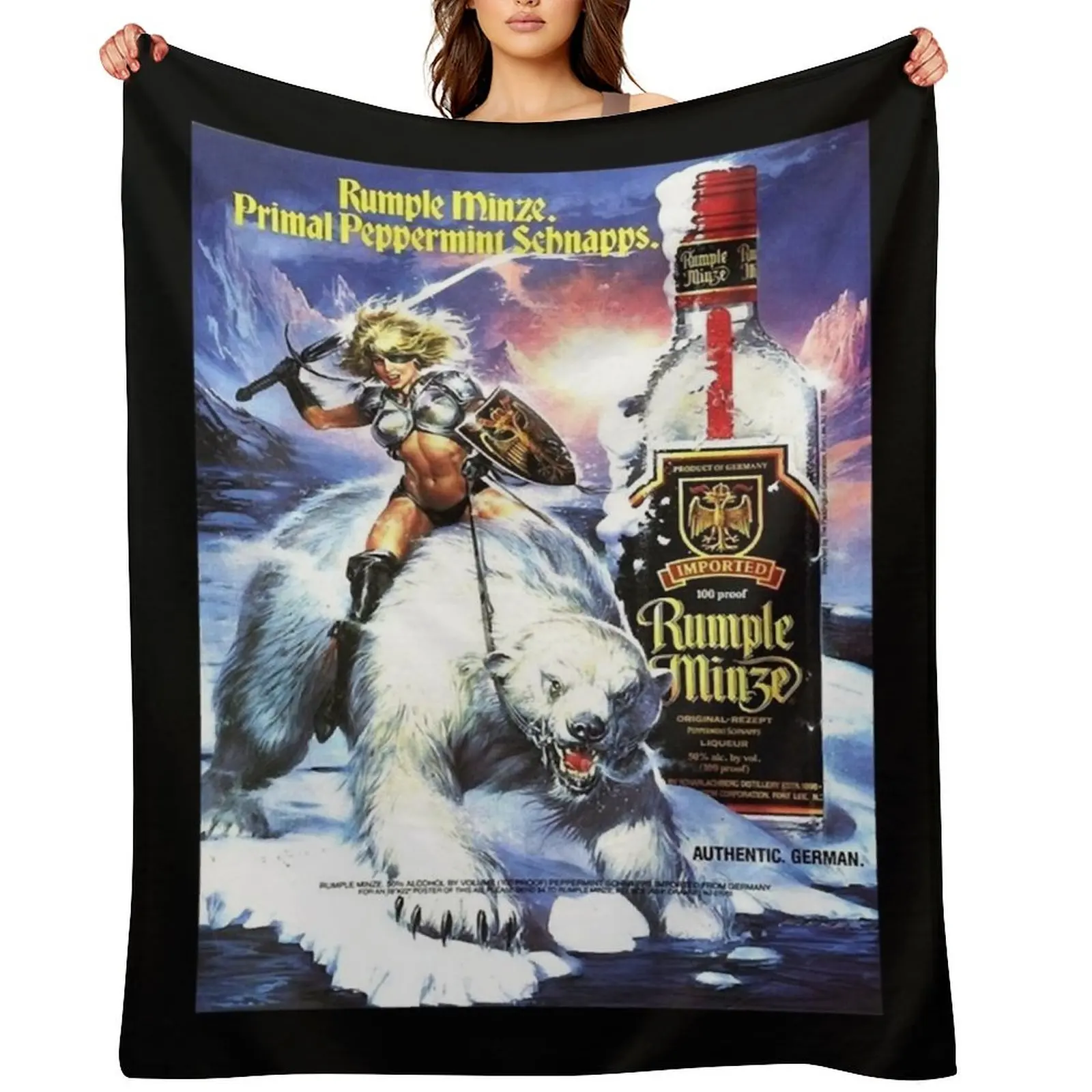 

Rumple Minze Primal Peppermint T shirt Classic T-Shirt Throw Blanket Comforter Bed linens Heavy Hairy Blankets