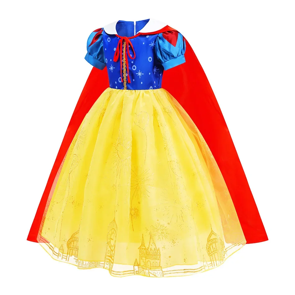 Snow White Girl Costume Kids  Festival Clothing Princess Birthday Ball Gown Kid Prom Party Role Play Dress Halloween Disguise