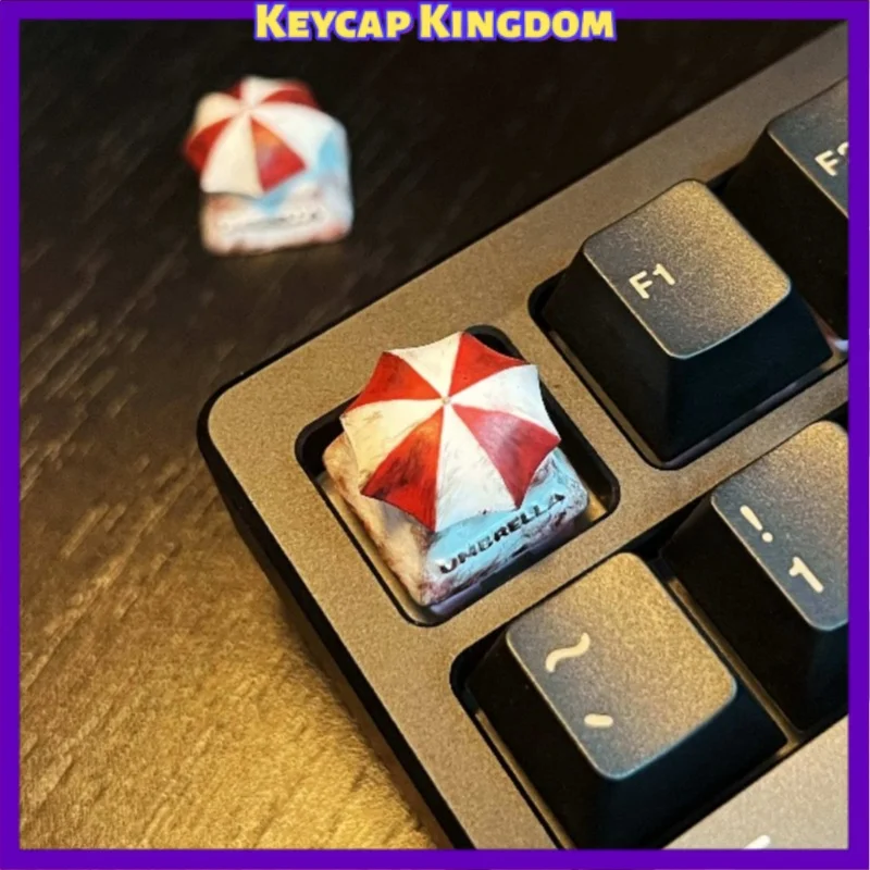 Resident Evil Umbrella Mechanical Keyboard 3D Printed Resin Custom Artisan Keycap PC Gaming Keyboard Point Keycap Collect Gift