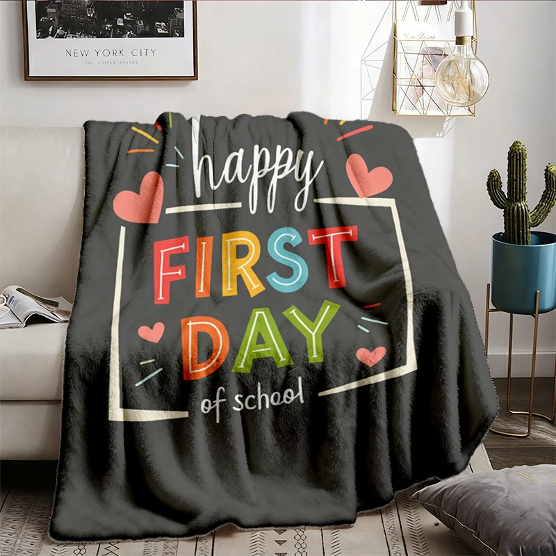 Happy First Day Of T, Flannel Blanket, Teacher and First Day Outfit