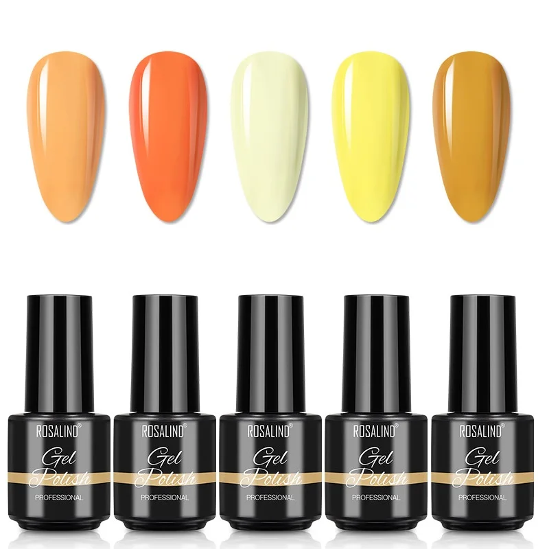 ROSALIND – Kit de vernis à ongles, 2/4/6/8 pièces, Gel hybride œil de chat, Kit de manucure, changement de température, Base à ongles, couche de finition, Nail Art