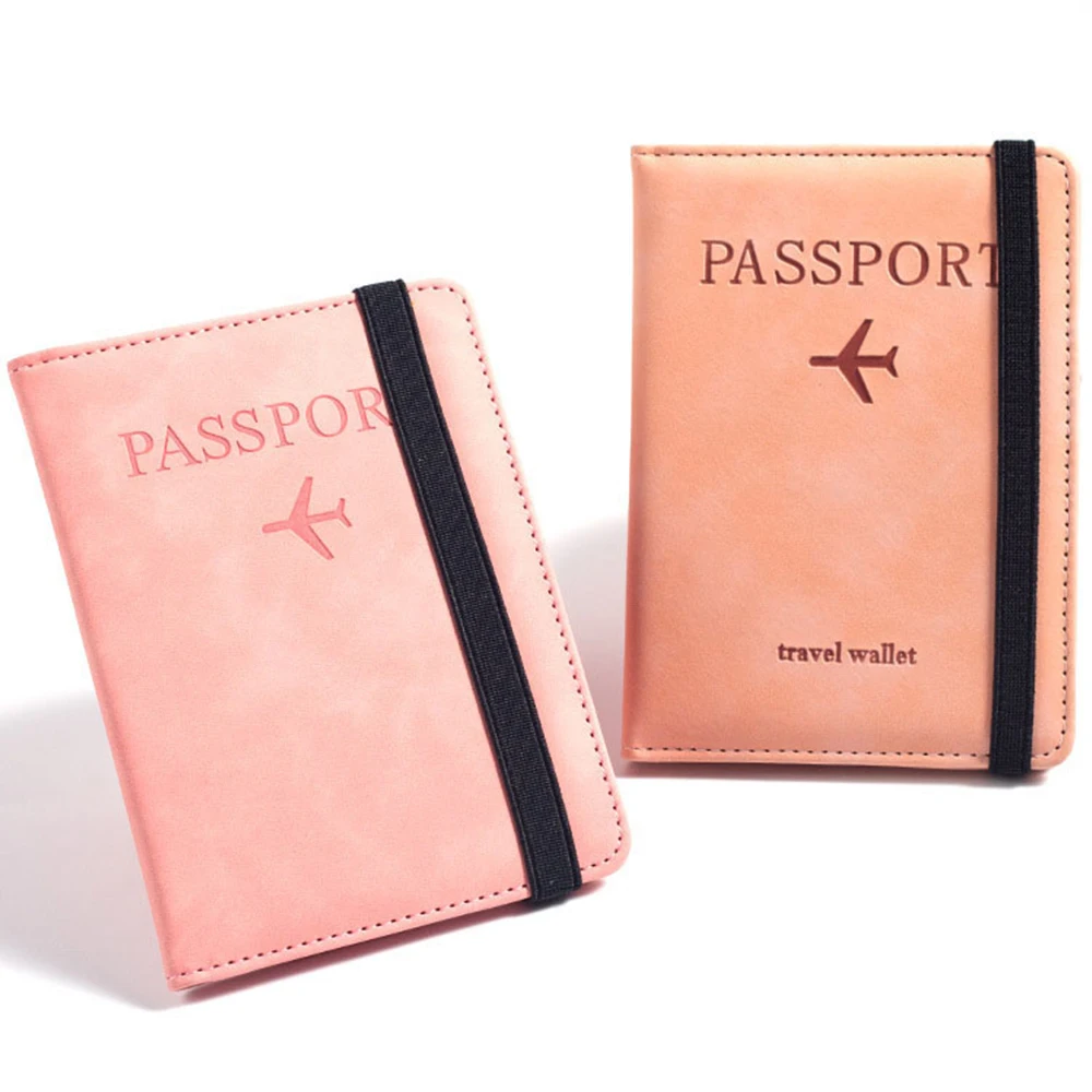 Personalisierter PU-Herren-RFID-Passhalter im 2-Style-Umschlag-Design, Flugzeugmuster Bedruckte Diebstahlsichere Passbörse, Minimalistisch – Detail 4
