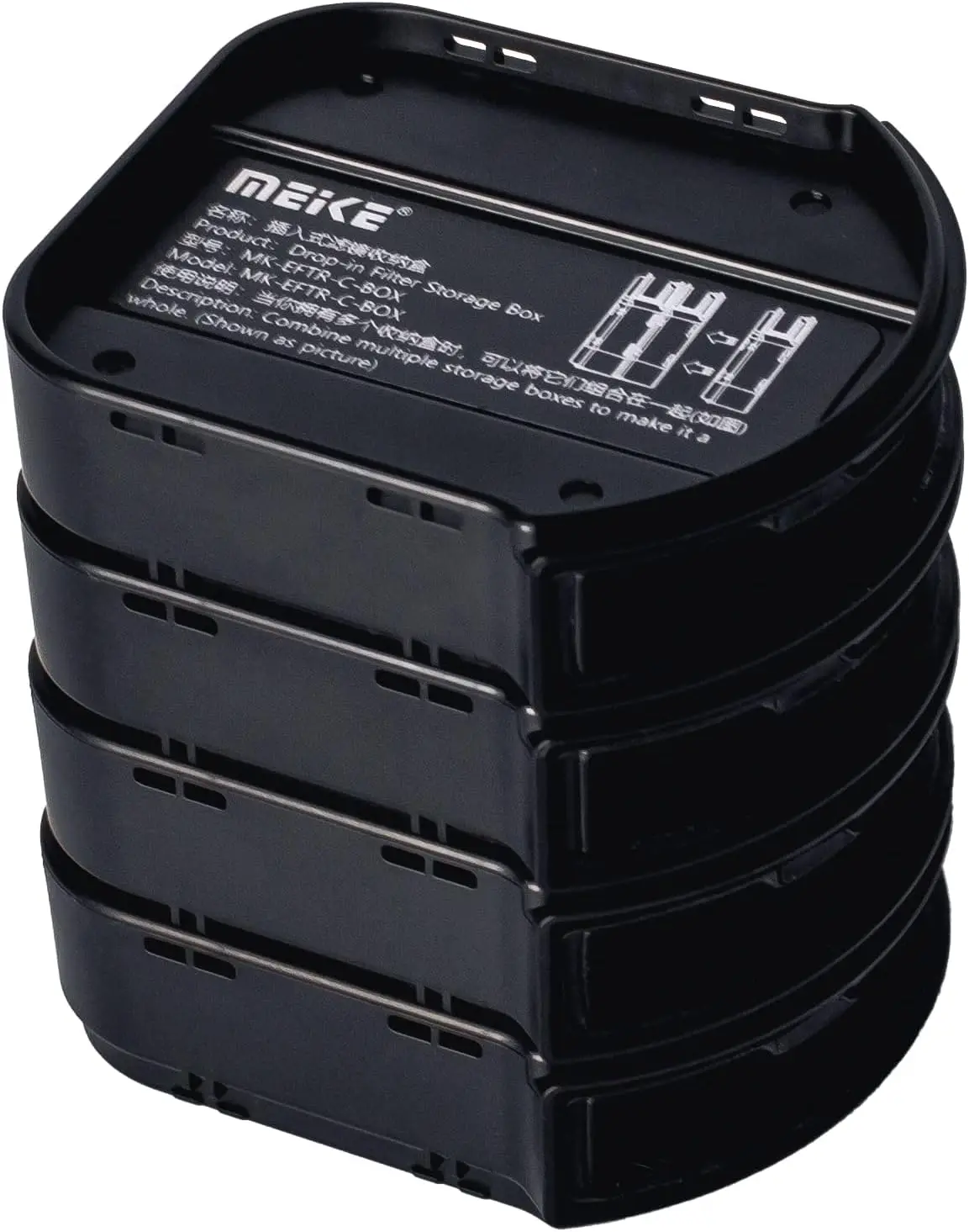 

Meike Filter Storage Box(Four slots)for Canon EF-EOSR Drop in filters And Meike CPL UV VND Filters