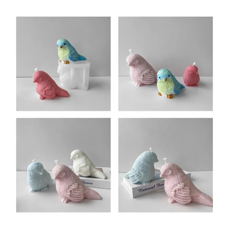 

Christmas Three-dimensional Bird Silicone Mold Diy Aromath Candle Gypsum Mold