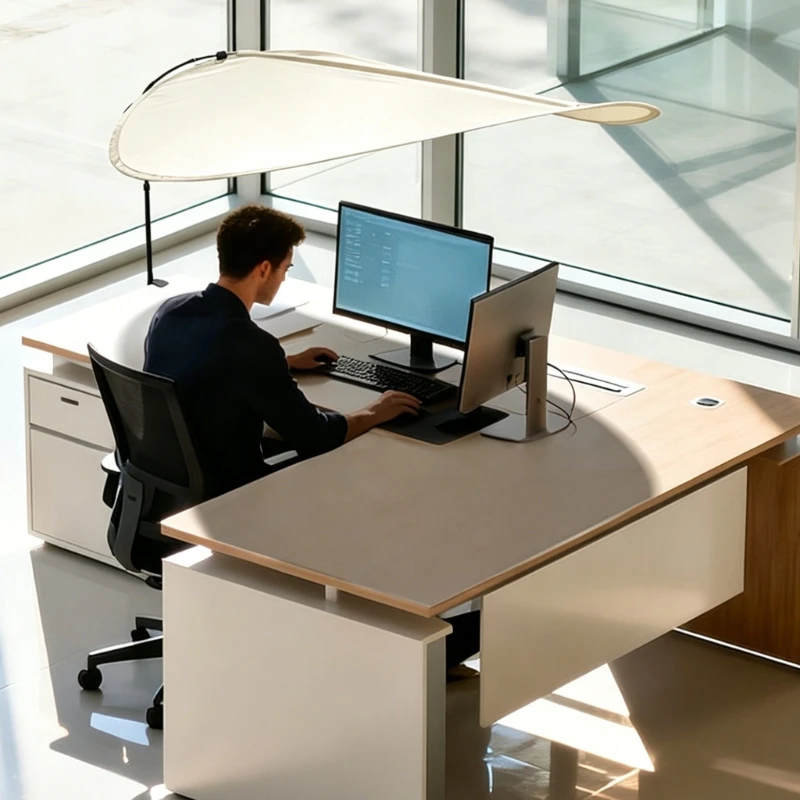  Pliable Light Control Panel With Curved Build For Tables Workstations And Photography Extendable Up To 92 5cm