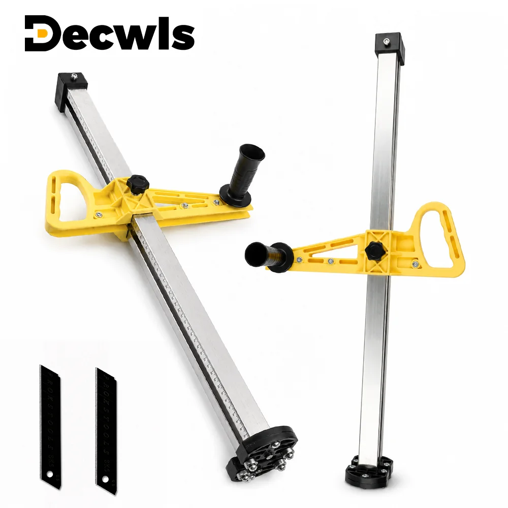 Manual Gypsum Board Cutting Tool, Hand Push Drywall Cutting Artifact Tool, Stainless Steel Woodworking Tool, Adjustable Clamping
