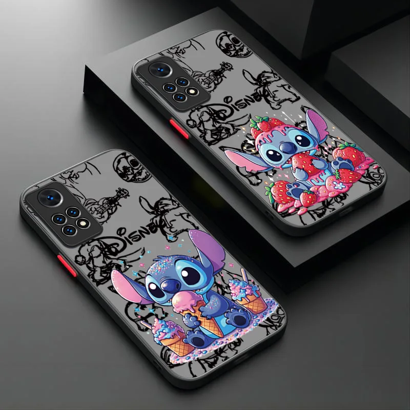 Bella Disney Stitch Custodia rigida opaca per Xiaomi Redmi Note 13 12 11 Pro Plus 4G 5G 12S 11S 10 10S 9 9S 8 13C 12C 10C Cover posteriore