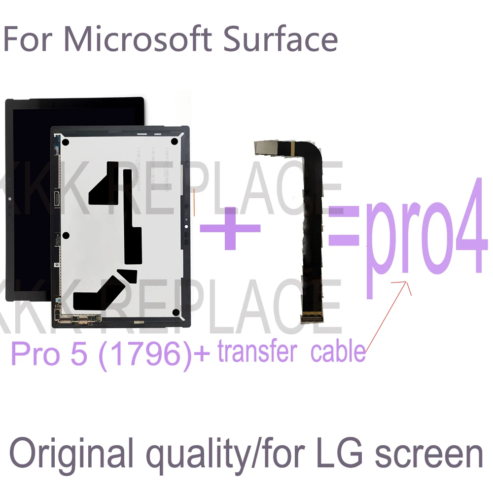 Original Surface Pro 4 LCD Display Touch Screen Digitizer Assembly, Microsoft Surface Pro 5 1796 Pro6 1807, 1724