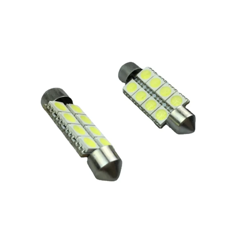 4pcs For Highlights LED 5050 8SMD Triple Chip Double Tip Reading Lamp Interior Lights Door License Plate 12v 24v Motorcycle