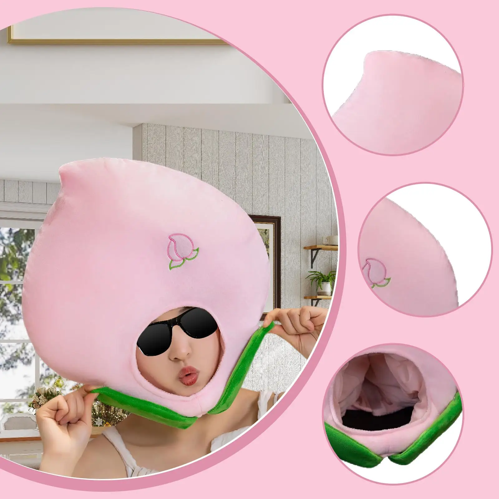 قبعة قطيفة للبالغين والأطفال، غطاء رأس، غطاء رأس لطيف، أغطية رأس، قبعة فواكه لحفلات أعياد الميلاد وحفلات التخرج