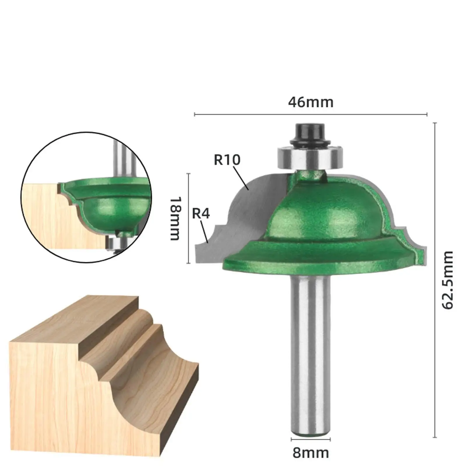 8mm Shank Bit Router Lightweight Woodworking for Engraving Machine Hardwoods