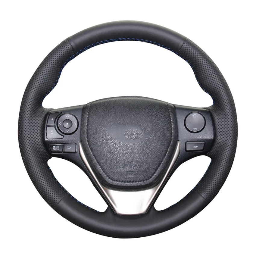 

Черный чехол на руль автомобиля из искусственной кожи для Toyota RAV4 Corolla Auris Isis 2012-2019 Corolla iM 2017-2018 Scion iM 2015-2016