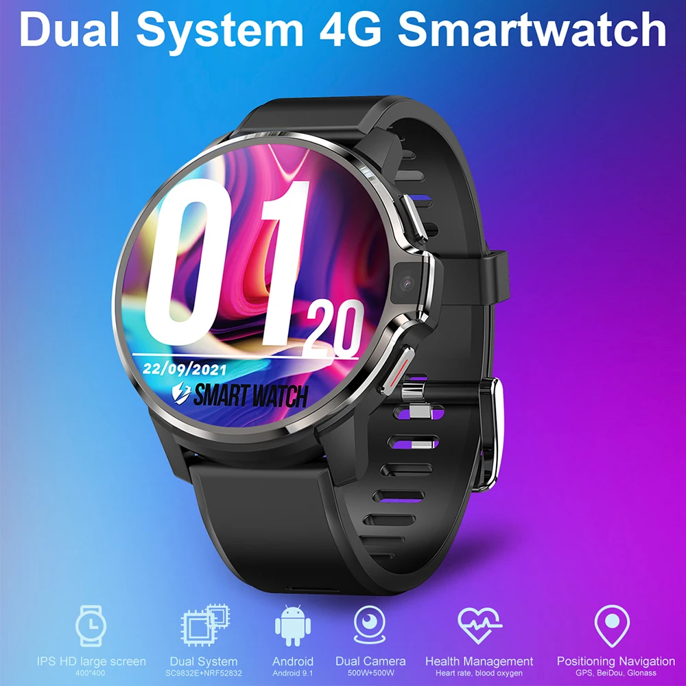 Smart Watch 4G GPS Wifi Android Dual System 64GB ROM 1050Mah Big Battery Smartwatch For Android IOS 1.6 Inch