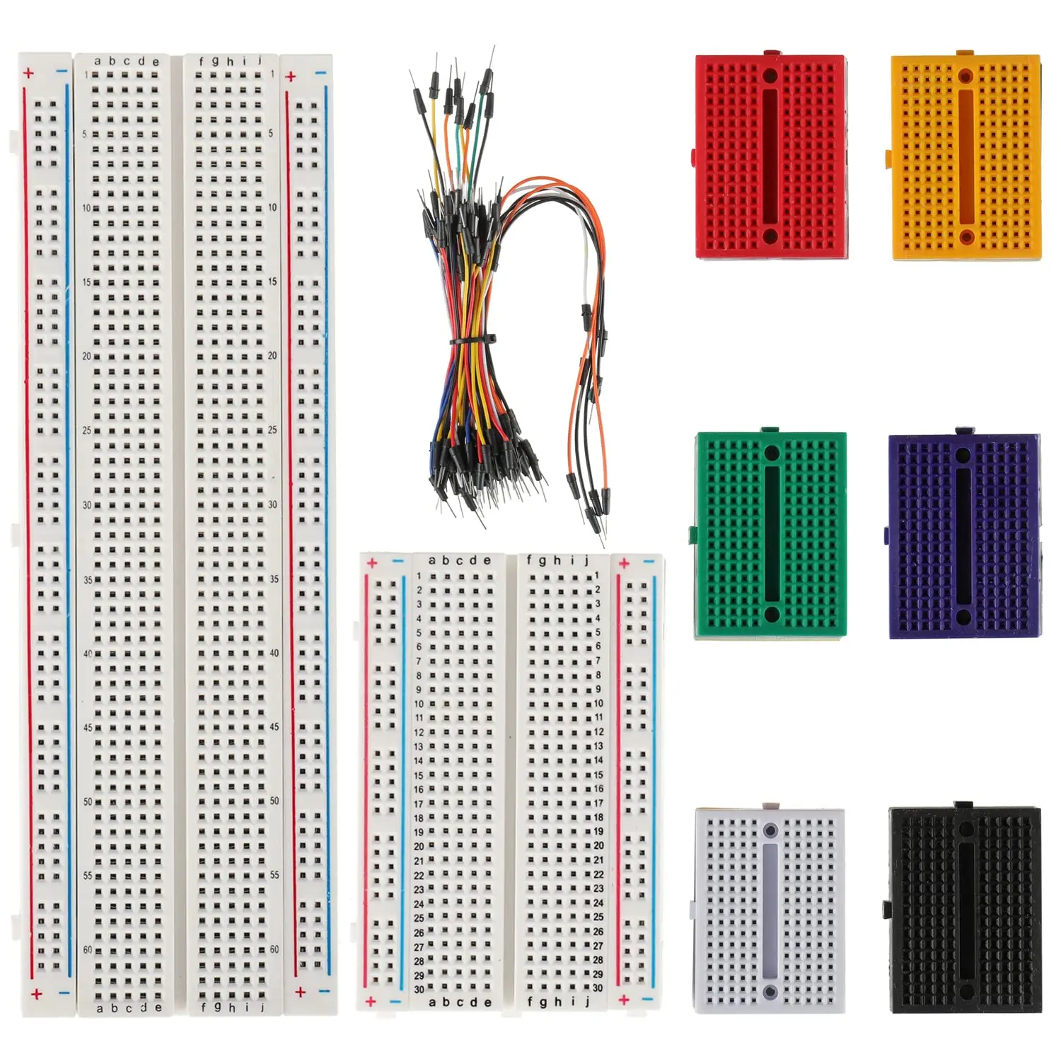 MB-102 Prototype Breadboard 400 830 Points Solderless PCB Bread Board Jumper Wires Cable Board DIY Dupont Wire for Arduino Kit
