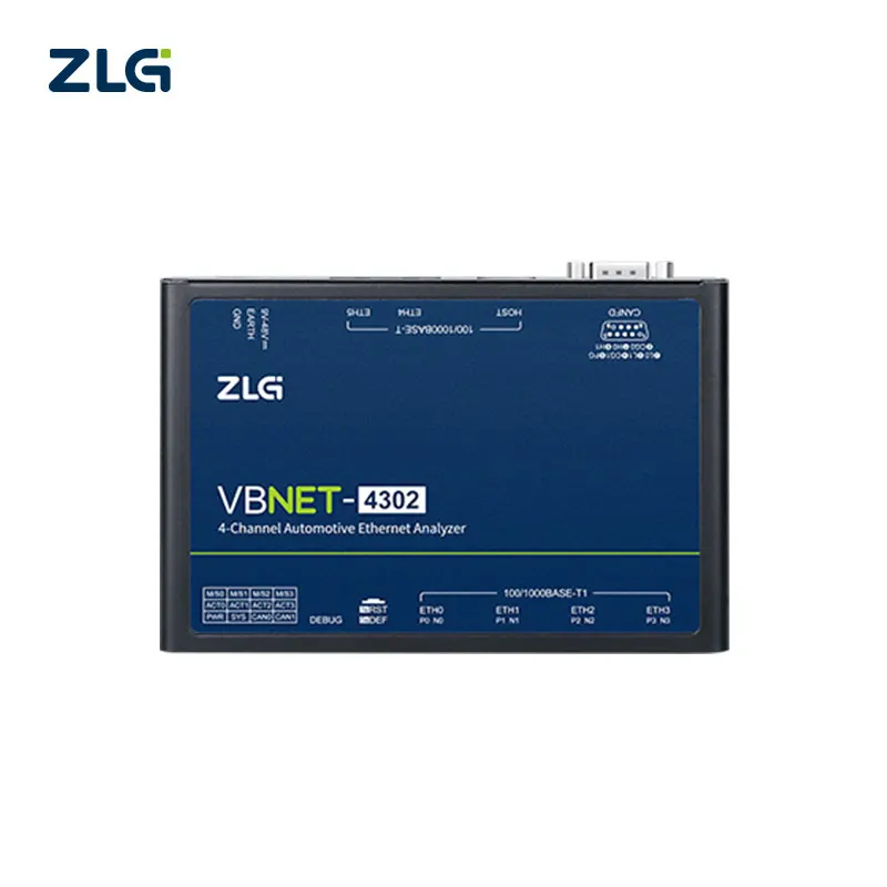 ZLG VBNET-4302 4-channel Multi-functional Gigabit Automotive Ethernet Analyzer  2-channel CANFD 4-channel 100/1000BAST-T1