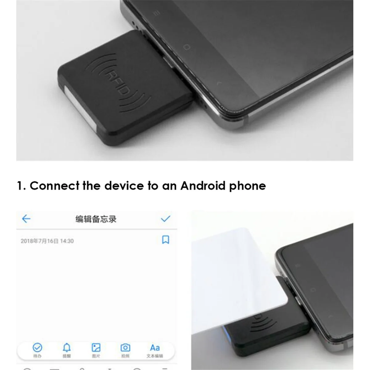 Retail! Mini Portable RFID ID Card Reader 125KHz USB Smart EM Card Reader for Win8 Android OTG Smart Phone Support Black