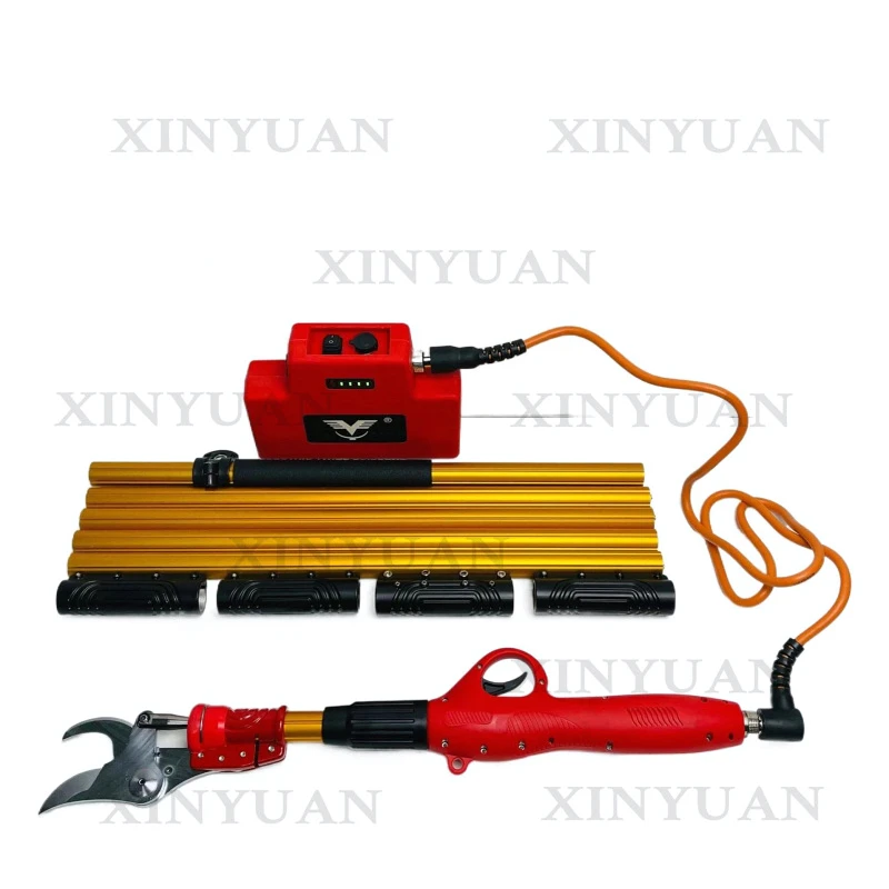 New High-Power Handheld Electric Pruning Shears with Extension Pole for Fruit Tree Garden Pruning