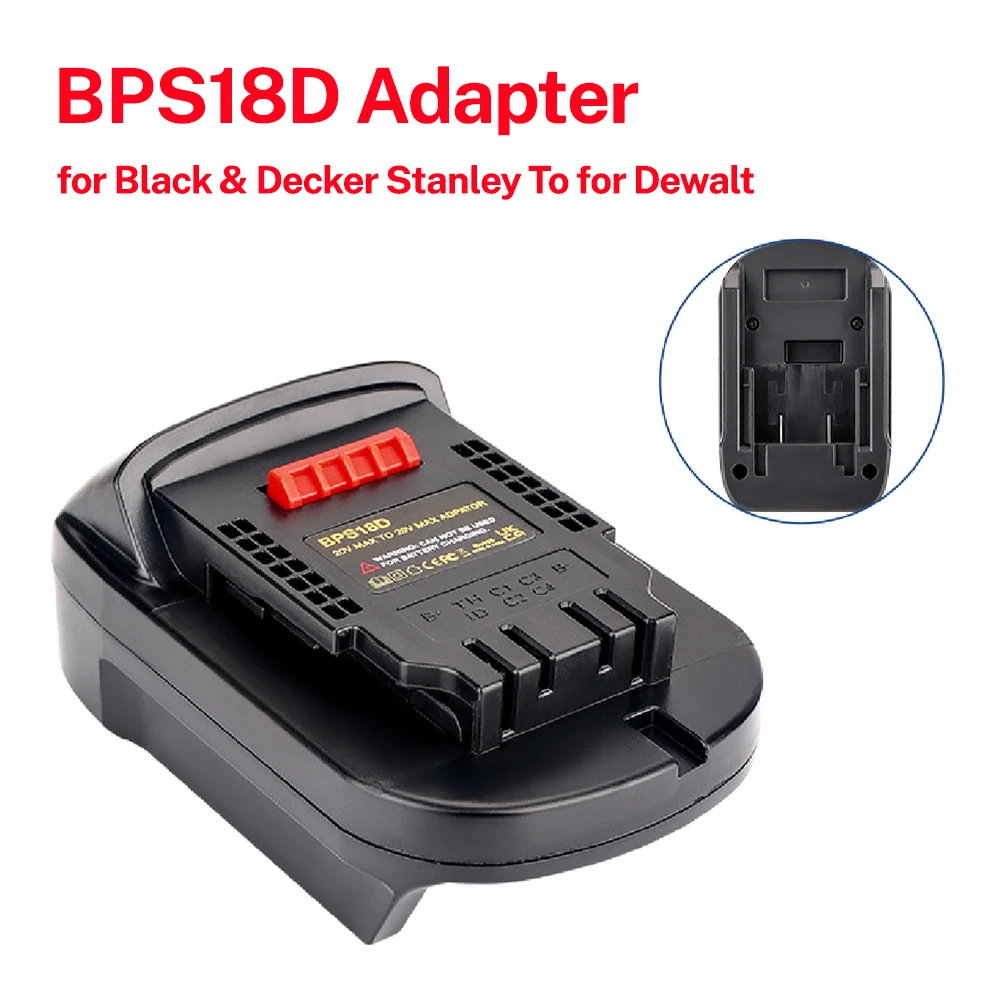 Suitable for Black&Decker 18-20V Battery Pack,Which Can Be Used for Dewalt Power Tools BPS18D Portable Adapter Is Applicableis