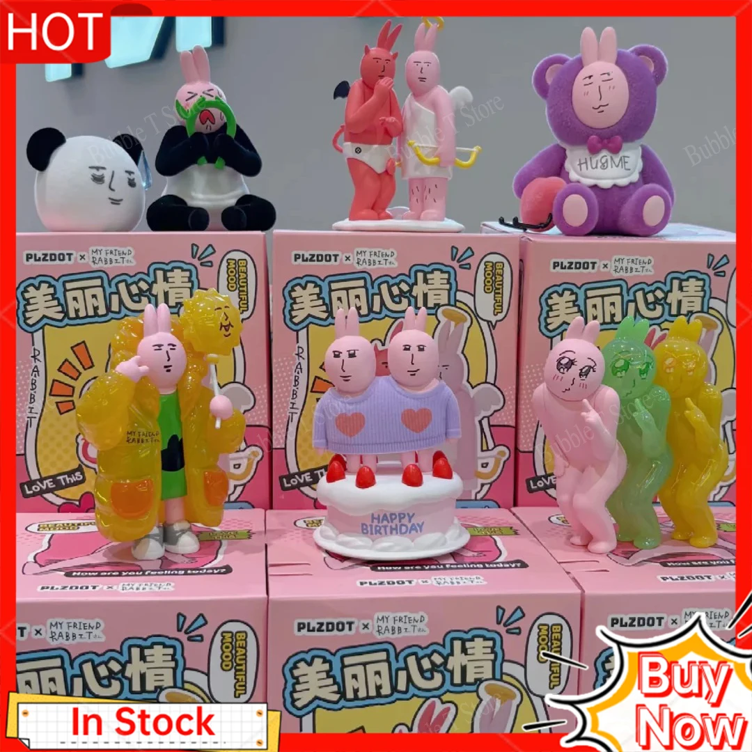 

Pink Rabbit Mystery Blind Box - Beautiful Mood Series Cute Abstract Bunny Figure Model Funny Collectible Toys Gifts by Plzdot