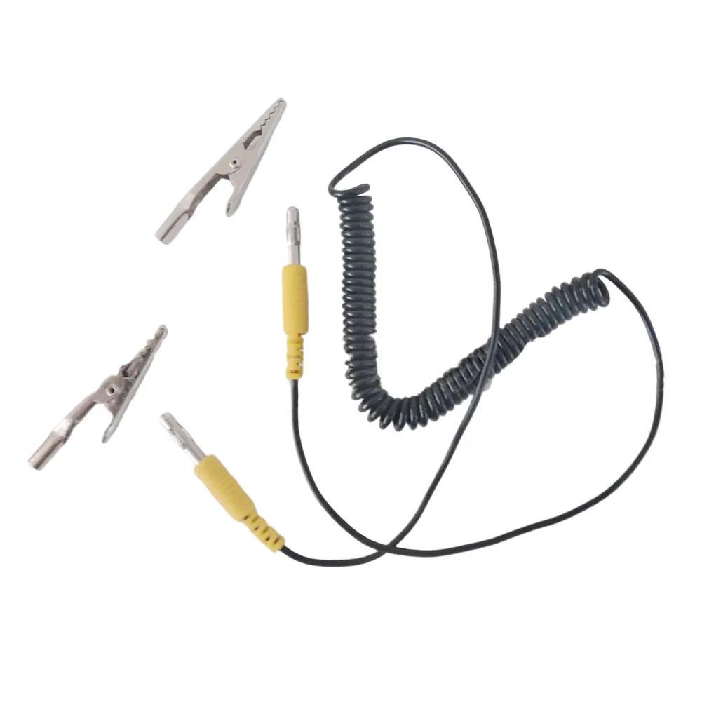 Anti-static Cable Wire Diameter 2mm Conductive Wire Built-in 1M Resistor Tangle-free Coil 4 Copper Cores For Cleanroom Use