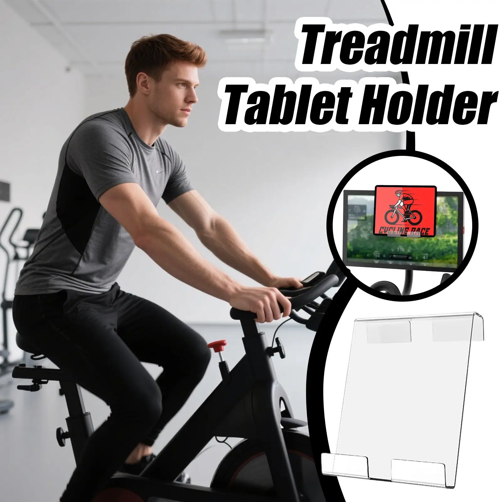 Tablet Holder Compatible with PelotonBike & Plus & Tread & Row, Holder for iPad, Tablet Stand Compatible with MyxFitness Bike