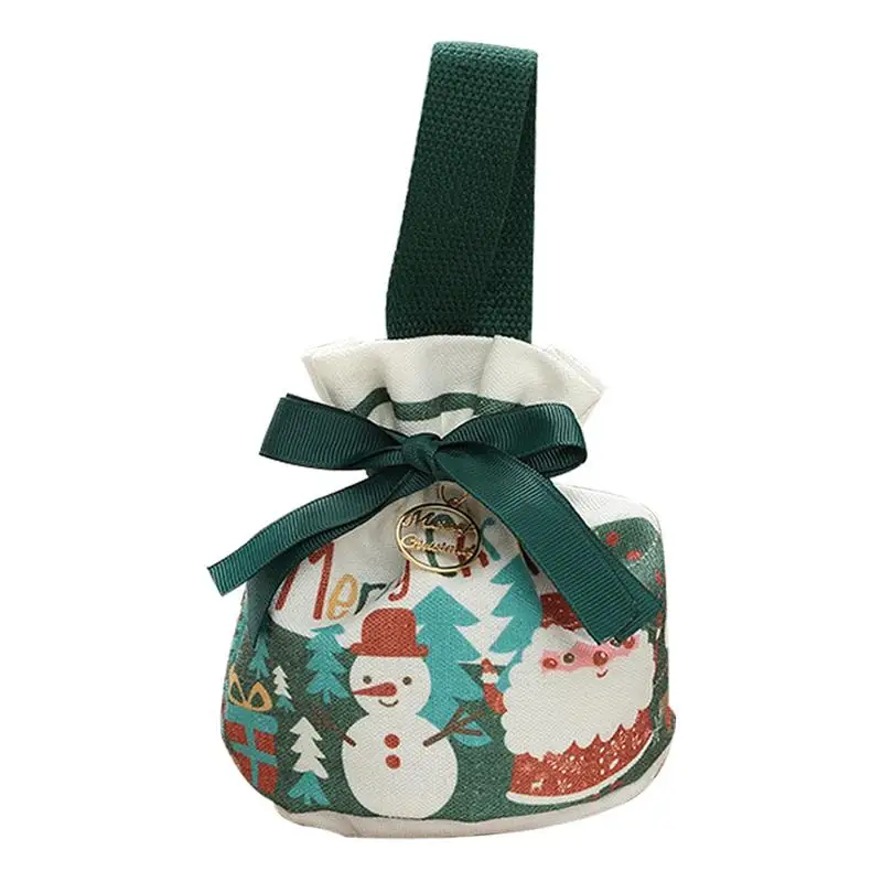 Christmas Treat Bags Christmas Drawstring Bag Decoration Small And Delicate Christmas Goody Bag For Cakes Cookies Chocolate