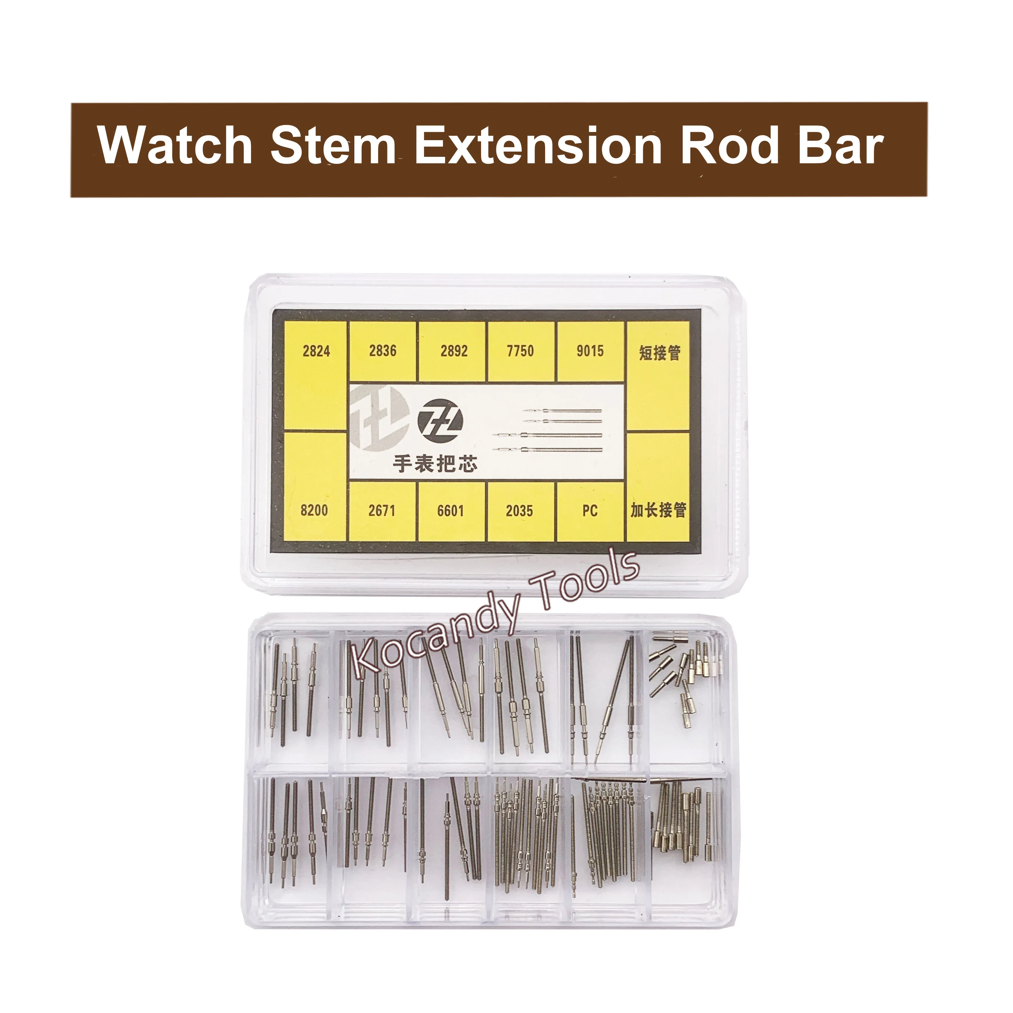 10 Types Watch Extension Rod Bar Watch Winding Stem Extender for 2824 2836 Movement Watch Crowns Stems Tube Watch Repair Tool