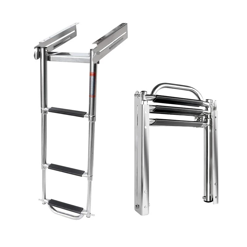 

Yacht stainless steel marine ladder retractable three non-slip speedboat fiberglass boat yacht accessories boarding ladder