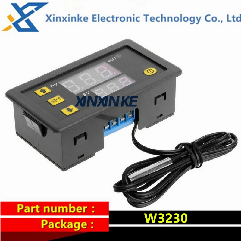 W3230 High Precision Temperature Controller Digital Display Temperature Controller Module Temperature Control Switch Micro Tempe