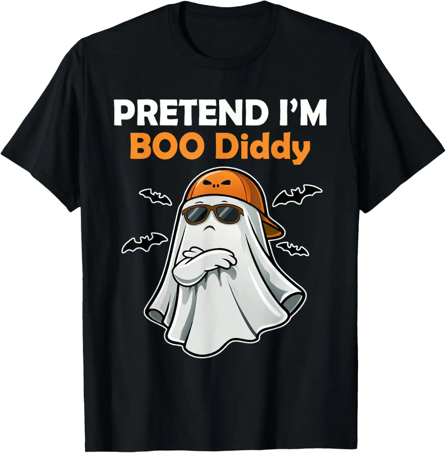 Halloween Music Lover Sunglasses Ghost Pretend Im Boo Diddy T-Shirt