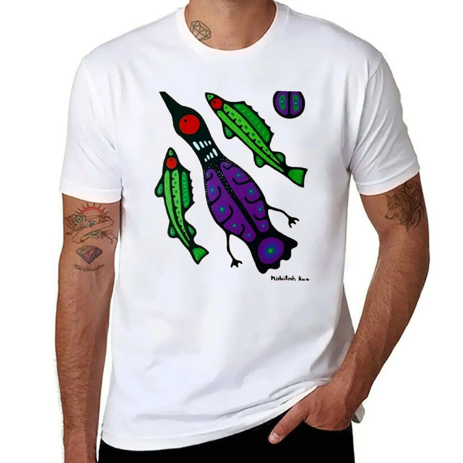 

loon _amp_ fish T-Shirt t shirt men 100% cotton luxury brand man t shirt heavy cotton printed t shirts for man T-shirt