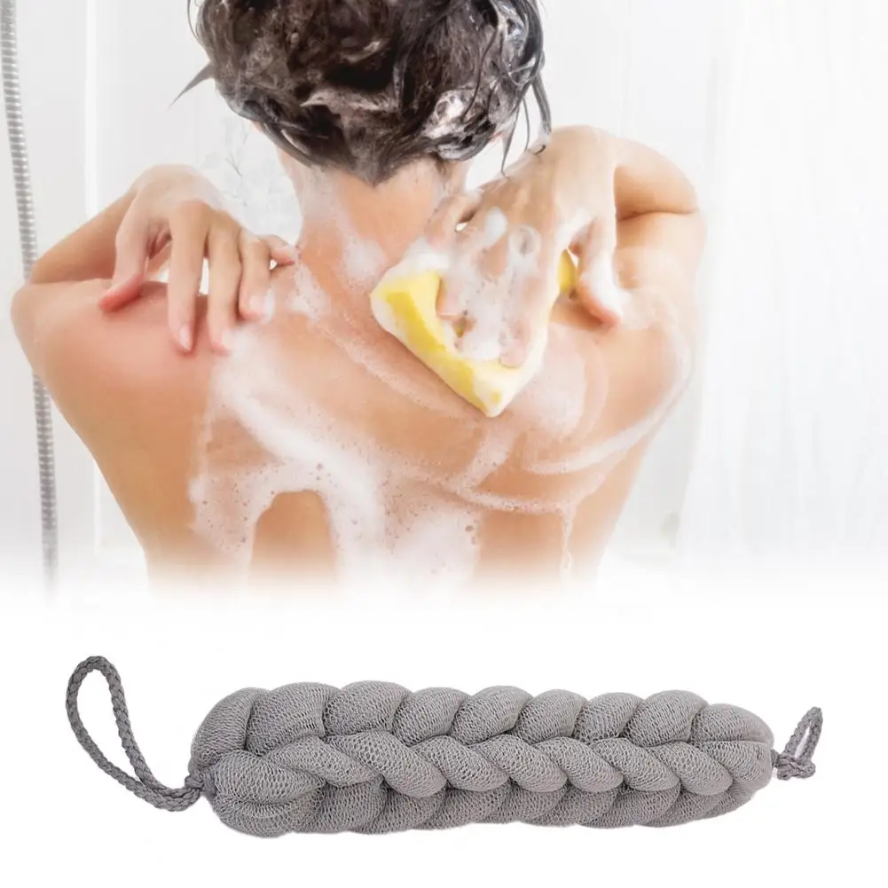 MOONBIFFY Stretchable Back Bath Sponge Skin-friendly Shower Body Exfoliating Loofah Scrubber for Bathroom Wash Brush Foaming