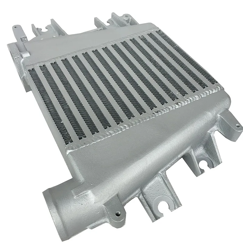 Intercooler Radiator Turbo Compatible with Nissan Patrol Y61 ZD30 3.0L TD 1997-2007 Top Mount Aluminum Bar Plate Structure