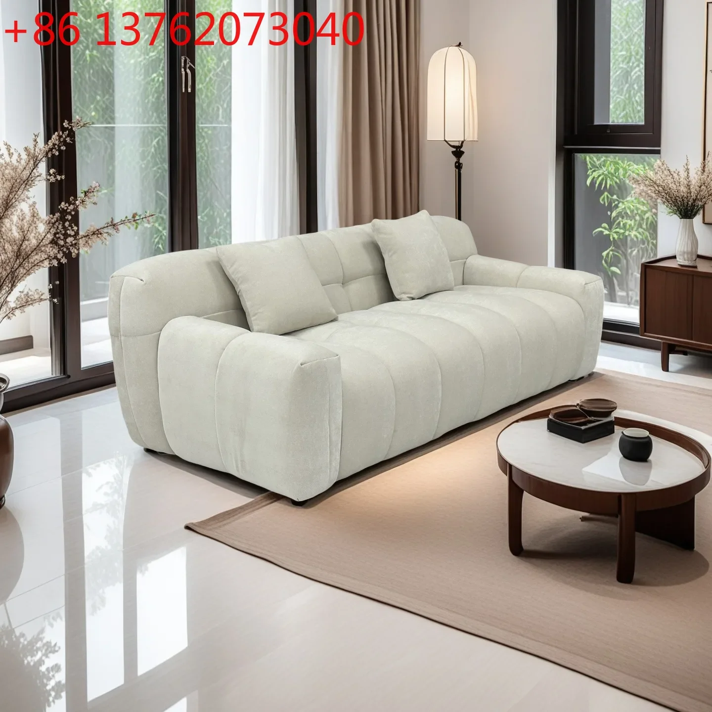 

Современный простой слоеный диван из ткани зефира для гостиной, маленькой квартиры, во французском кремовом стиле