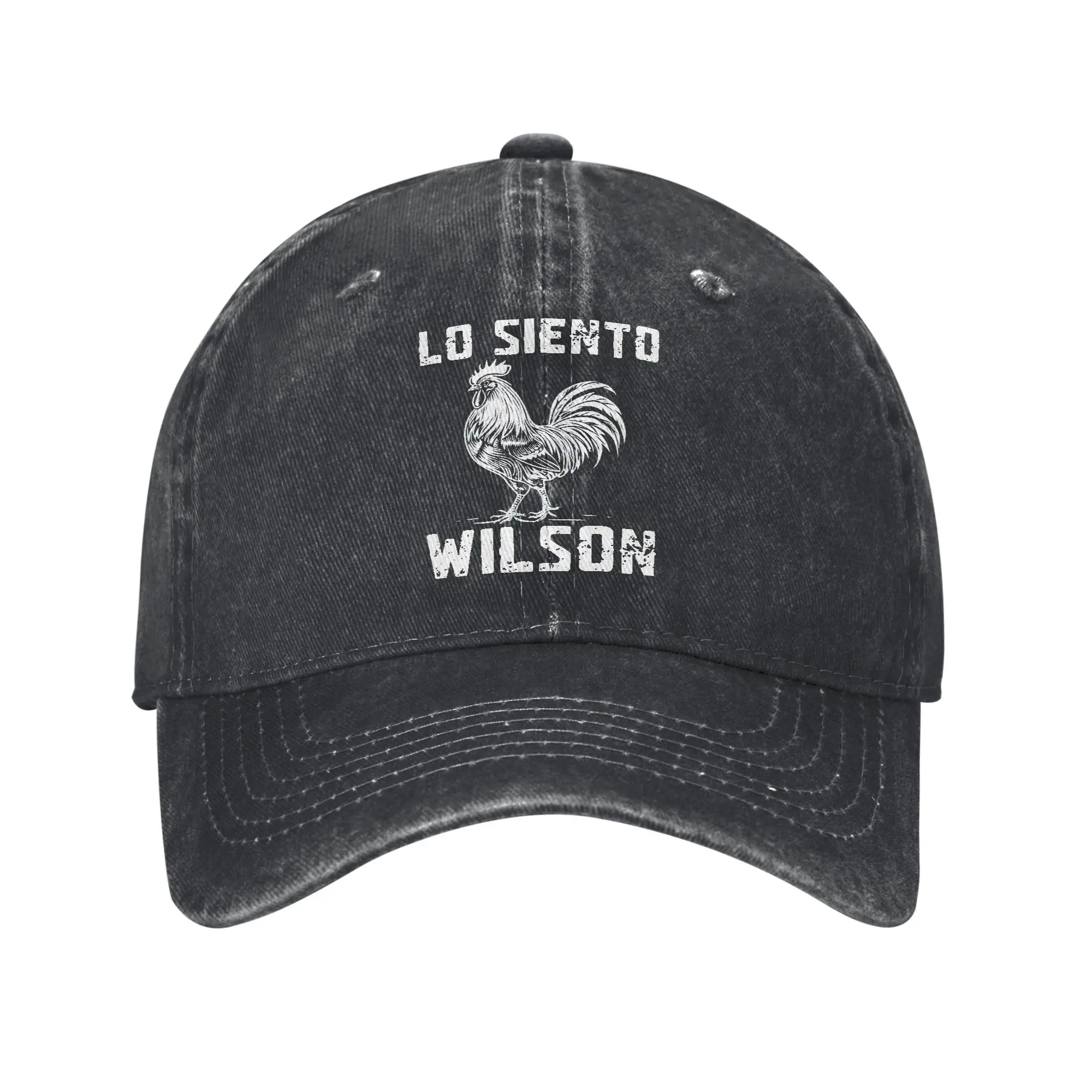 Wilson-Lo-Siento Chicken Meme Unisex Baseball Caps Funny Rooster Humor Distressed Cotton Hats Outdoor olf Adjustable Headwear