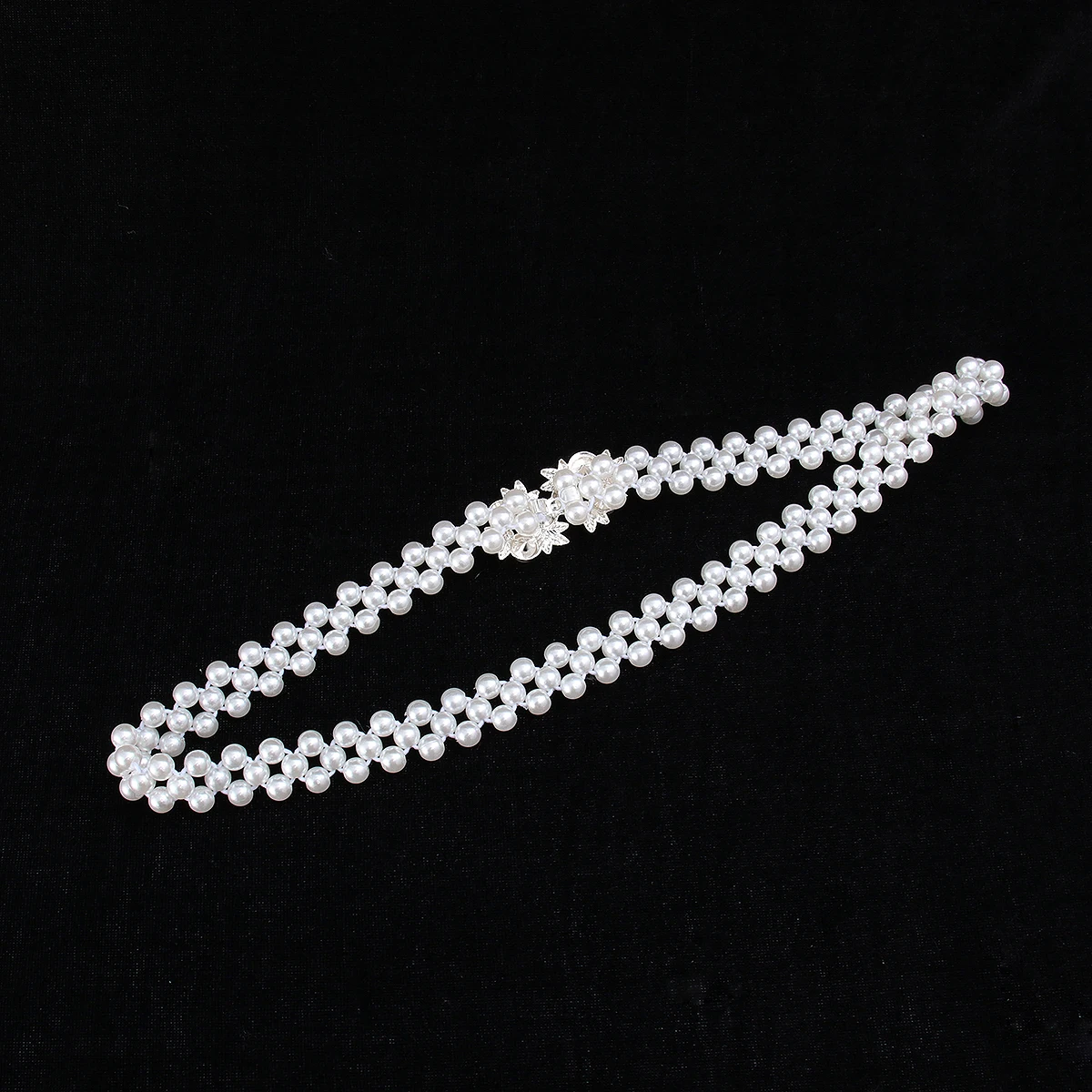

1pc Rhinestone Pearl Waist Belt for Women Elastic Stretch Fashion Belt Vintage Dress Accessory Gift Sash Body Chain