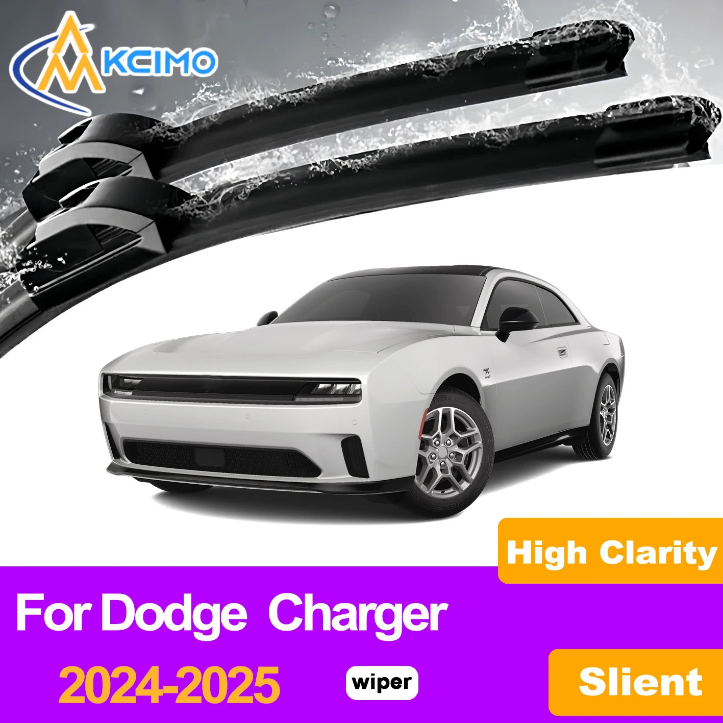 

KCIMO 2PCS Front Windshield Wiper Blades For Dodge Charger 2024-2025, High Efficiency Cleaning Enhanced Driving Visibility